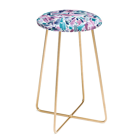 Ninola Design Artsy Brush Strokes Mauve Counter Stool