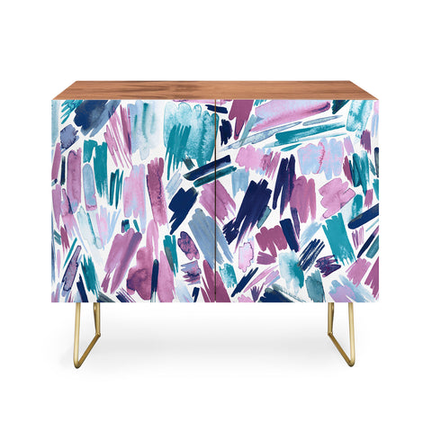 Ninola Design Artsy Brush Strokes Mauve Credenza