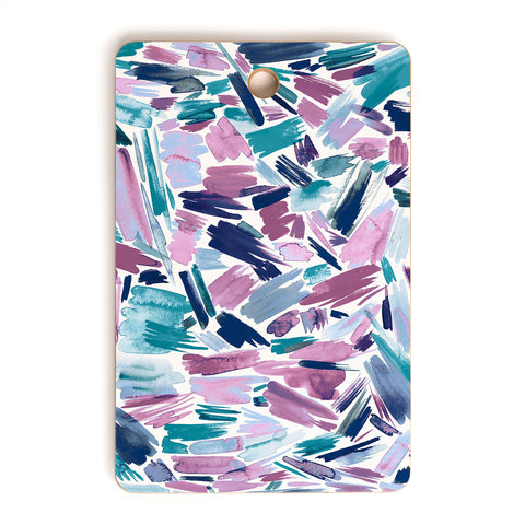 Ninola Design Artsy Brush Strokes Mauve Cutting Board Rectangle