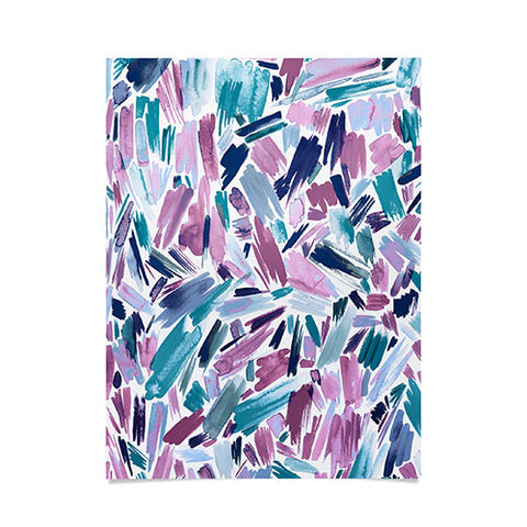Ninola Design Artsy Brush Strokes Mauve Poster