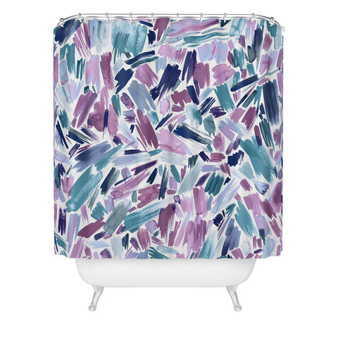 Ninola Design Artsy Brush Strokes Mauve Shower Curtain