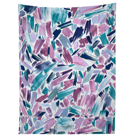 Ninola Design Artsy Brush Strokes Mauve Tapestry