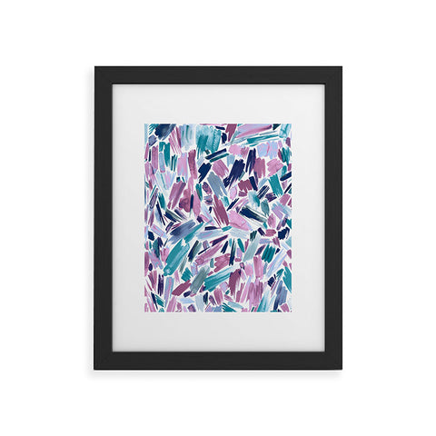 Ninola Design Artsy Brush Strokes Mauve Framed Art Print