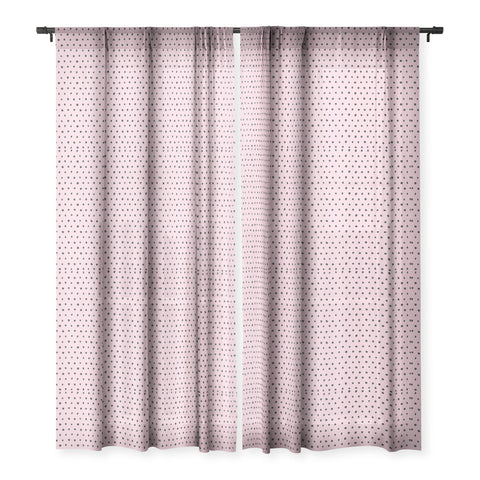 Ninola Design Artsy dots pink Sheer Window Curtain