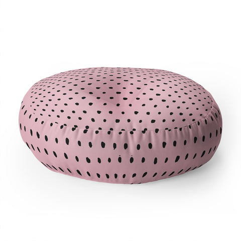 Ninola Design Artsy dots pink Floor Pillow Round