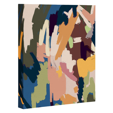 Ninola Design Artsy Mineral Landscape Blue Art Canvas