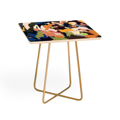 Ninola Design Artsy Mineral Landscape Blue Side Table