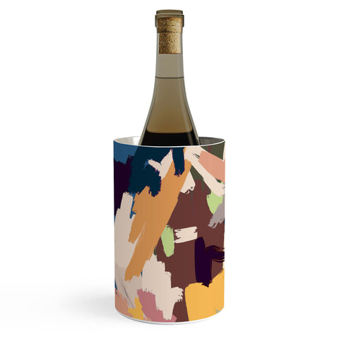 Ninola Design Artsy Mineral Landscape Blue Wine Chiller