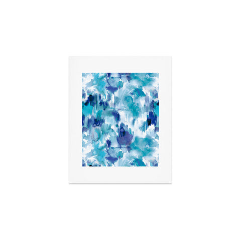 Ninola Design Artsy Painterly Texture Blue Art Print