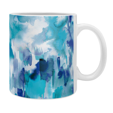 Ninola Design Artsy Painterly Texture Blue Coffee Mug