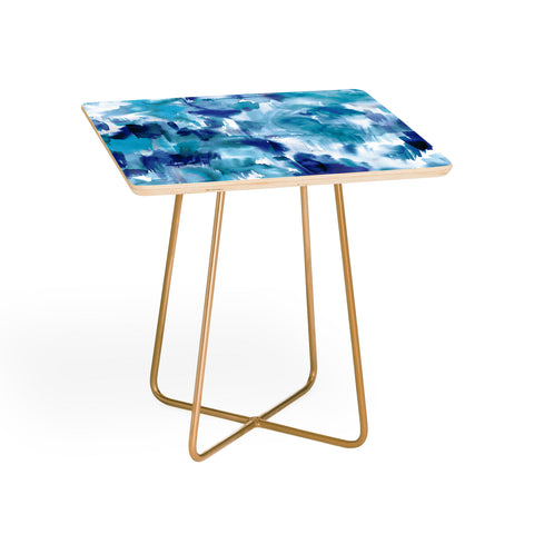 Ninola Design Artsy Painterly Texture Blue Side Table