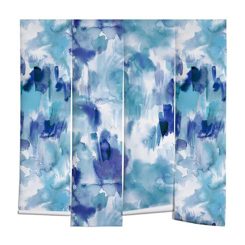 Ninola Design Artsy Painterly Texture Blue Wall Mural