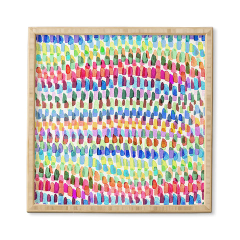 Ninola Design Artsy Strokes Stripes Color Framed Wall Art