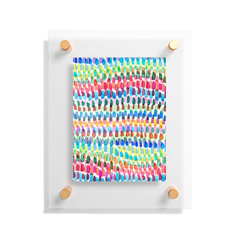 Ninola Design Artsy Strokes Stripes Color Floating Acrylic Print