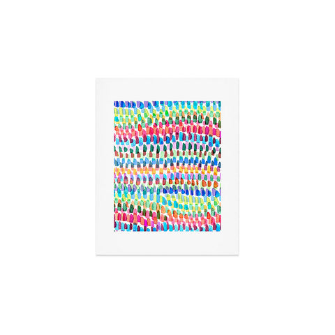 Ninola Design Artsy Strokes Stripes Color Art Print