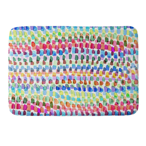 Ninola Design Artsy Strokes Stripes Color Memory Foam Bath Mat