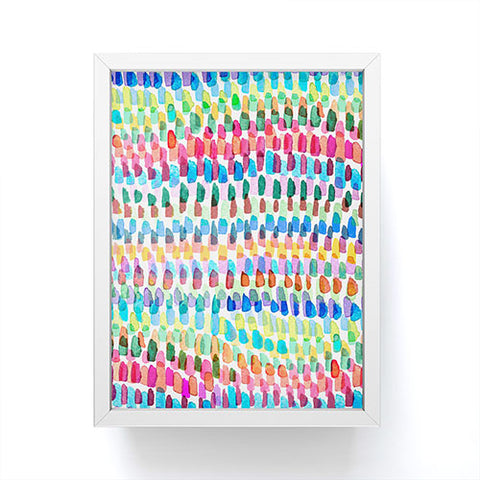 Ninola Design Artsy Strokes Stripes Color Framed Mini Art Print