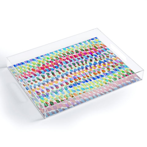 Ninola Design Artsy Strokes Stripes Color Acrylic Tray