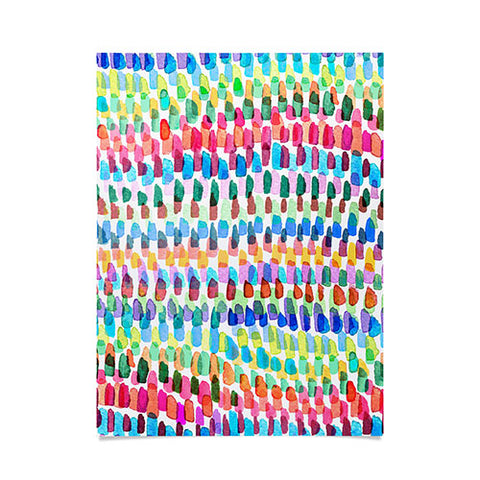 Ninola Design Artsy Strokes Stripes Color Poster