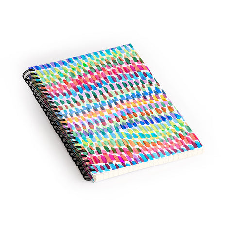 Ninola Design Artsy Strokes Stripes Color Spiral Notebook