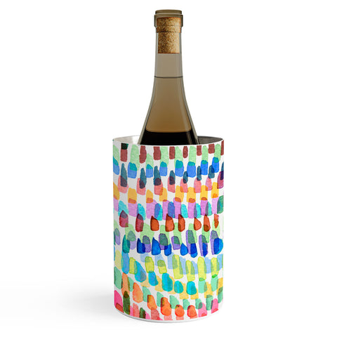 Ninola Design Artsy Strokes Stripes Color Wine Chiller