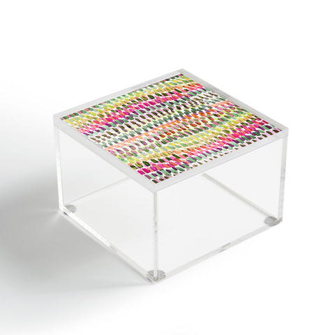Ninola Design Artsy Strokes Stripes Pink Acrylic Box