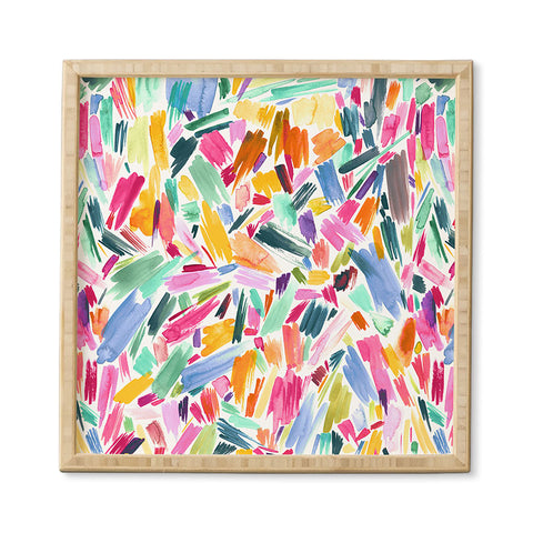 Ninola Design Artsy Strokes Tropical Pink Framed Wall Art