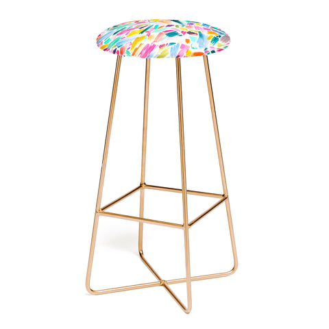 Ninola Design Artsy Strokes Tropical Pink Bar Stool