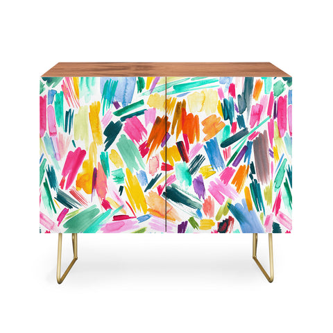 Ninola Design Artsy Strokes Tropical Pink Credenza