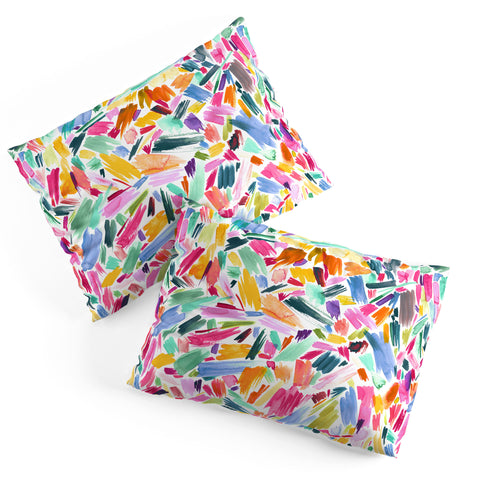 Ninola Design Artsy Strokes Tropical Pink Pillow Shams