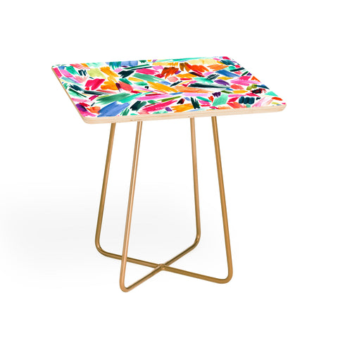 Ninola Design Artsy Strokes Tropical Pink Side Table
