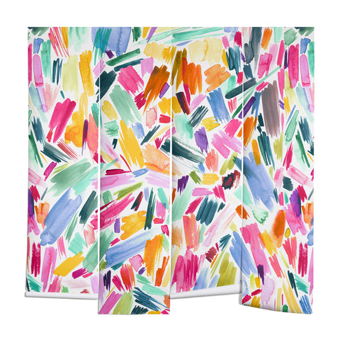 Ninola Design Artsy Strokes Tropical Pink Wall Mural