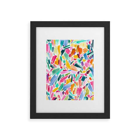 Ninola Design Artsy Strokes Tropical Pink Framed Art Print