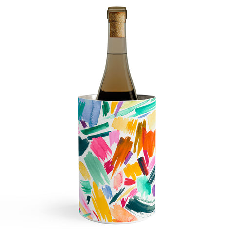 Ninola Design Artsy Strokes Tropical Pink Wine Chiller