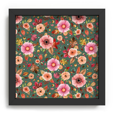 Ninola Design Autumn Bunches Green Myrtle Recessed Framing Square