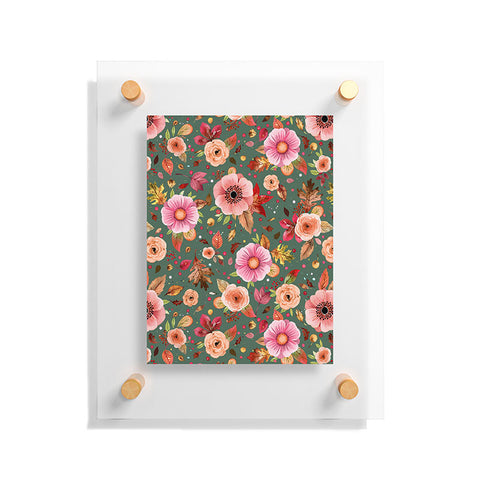 Ninola Design Autumn Bunches Green Myrtle Floating Acrylic Print