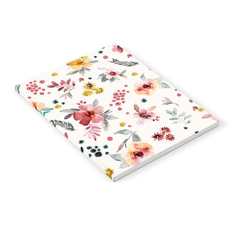 Ninola Design Autumn floral Red holiday Notebook
