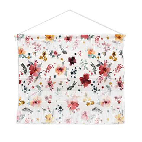 Ninola Design Autumn floral Red holiday Wall Hanging Landscape