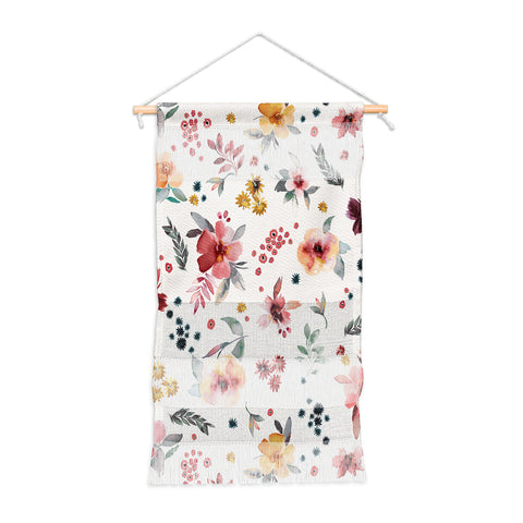 Ninola Design Autumn floral Red holiday Wall Hanging Portrait