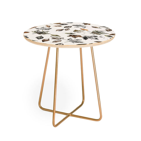 Ninola Design Autumn leaves Natural Round Side Table