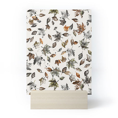 Ninola Design Autumn leaves Natural Mini Art Print