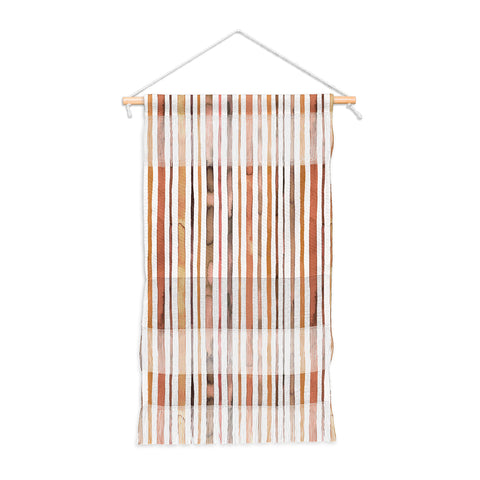 Ninola Design Autumn Terracotta Stripes Wall Hanging Portrait