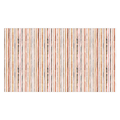 Ninola Design Autumn Terracotta Stripes Tablecloth