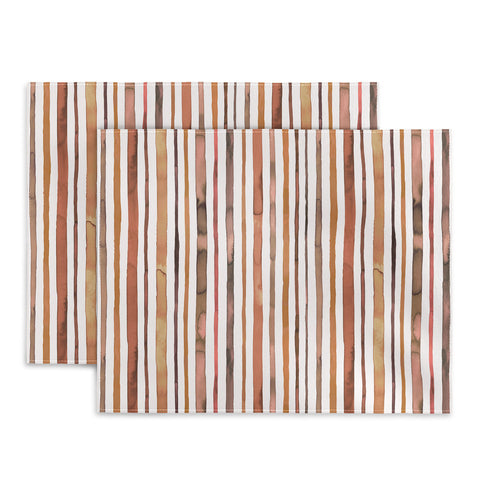 Ninola Design Autumn Terracotta Stripes Placemat
