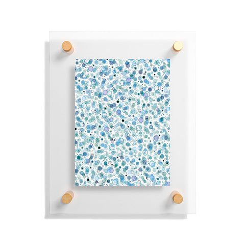 Ninola Design Baby bubbles dream soft blue circles Floating Acrylic Print