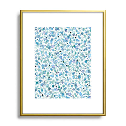 Ninola Design Baby bubbles dream soft blue circles Metal Framed Art Print