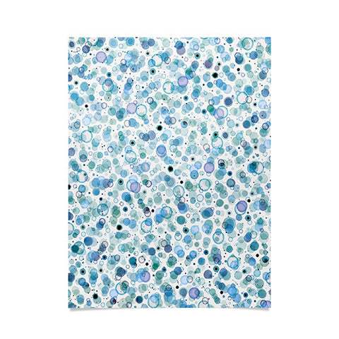 Ninola Design Baby bubbles dream soft blue circles Poster