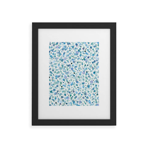 Ninola Design Baby bubbles dream soft blue circles Framed Art Print