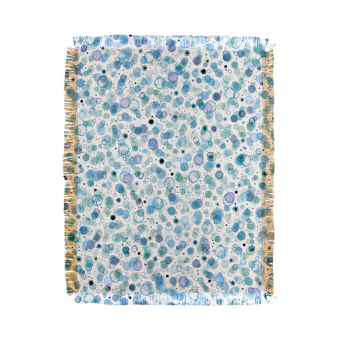 Ninola Design Baby bubbles dream soft blue circles Throw Blanket