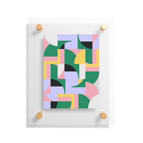 Ninola Design Bauhaus Shapes Spring Floating Acrylic Print